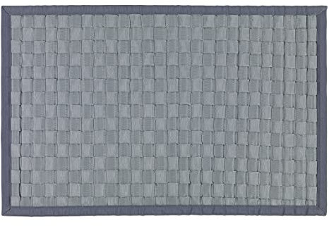 WENKO Badematte Adria Grau - Unterseite rutschhemmend, Polypropylen, 80 x 50 cm, Grau