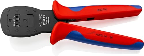 KNIPEX Presstång för miniatyrkontakter parallellpressning för pressning av stickkontakter i serien Mini-Fit från Molex LLC med, 97 54 26