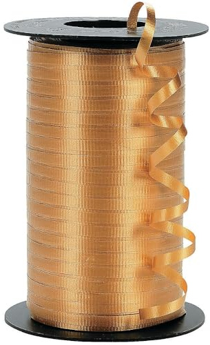 Berwick 1 15 Splendorette Crimped Curling Ribbon, 3/16-Inch Wide by 500-Yard Spool, Gold,1 Pack