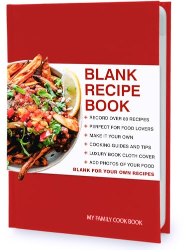 SUCK UK Libro per ricette - Copertina rivestita in tessuto rosso (Inglese)