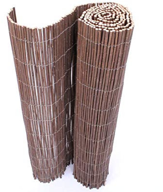 Esteras de mimbre para protección visual, Staffelsee 180 x 300 cm – valla de privacidad para jardín, protección visual para balcón, protección contra viento, protección visual para jardín y