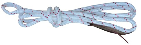 AMKA Bodenarbeitsseil Karabiner 3,70 m mit Lederklatsche Bodenleine