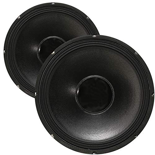 Skytec SPSL15 15 Inch Replacement Speaker Chassis Pair 1600W – 8 Ohm Passive Drivers for PA Systems, DJ Subwoofer & DIY Audio Projects, Vented Magnets, 30Hz-3.5kHz Frequency Response