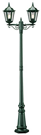 Konstsmide Firenze Standleuchte B: 25 cm T: 63 cm H: 220 cm, 2 x 100 W, IP43 lackiertes Aluminium, grün 7234-600