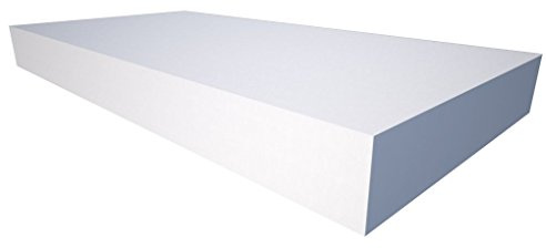 Akustikschaum Plattenabsorber glatt aus Basotect® weiß - 100cm x 50cm x 10cm - mit Selbstklebeausrüstung