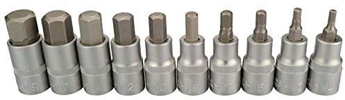 10 Innensechskant Nüsse I 4-19mm I 1/2 Nuss Stecknuss I Sechskant Schlüssel Satz