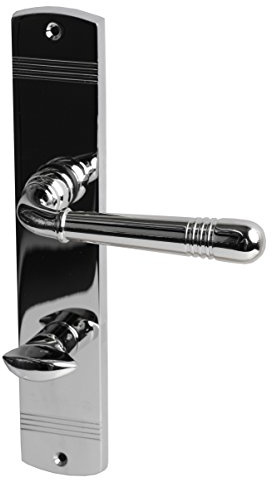 Alpertec Sale - LS Messing chrom für Badtüren WC Drückergarnitur Türdrücker Türbeschläge, 32700123