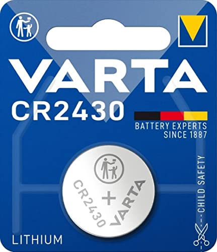 Varta Pila de botón de litio de 3 V Electronics CR2430, pilas de botón en un blíster original de 1 unidad