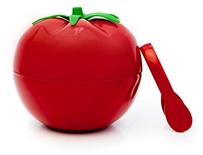 CÉCOA - Seau à glaçons hermétique en forme de tomate (750 ML) + pince à glaçons, pour apéritifs, boissons, cocktails, accessoires d’été
