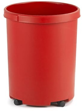 HAN Großpapierkorb KLASSIK XXL, stabiler Abfalleimer, Mülleimer formschön und in premium Qualität, 50 Liter Volumen, 1836-17, rot