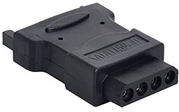 Cablecc Cable de alimentación macho SATA de 15 pines a adaptador de corriente de disco duro IDE de 4 pines Molex