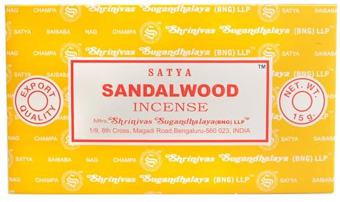 Satya Räucherstäbchen, Sandelholz, 15 g, 12 Packungen