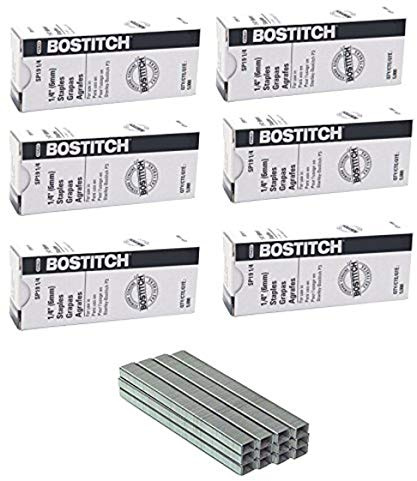 Bostitch Premium Staples for P3 Plier Stapler, 0.25-Inch Leg, 6 Boxes of 5,000 Per Box (SP191/4) by Bostitch Office