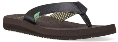 Sanuk Women's Yoga Mat Core | Flip Flops for Women | Yoga Sandals For Women | Memory Foam Footbed, Brown, 8