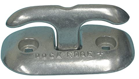 Dock Edge + Aluminium Polished Dock Cleat - Metallic, 6-Inch