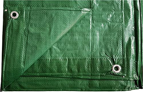 Green Durable waterproof 90g/m Quality Tarpaulin/Ground sheet/cover up (2mx3m) ideal for camping/garden,eyelets every 1m