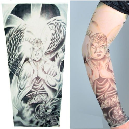 Inception Pro Infinite W75 - Modell 13 - Tattoo Sleeve - Tragbar - Ärmel - Fake Tattoo - Bild - Krieger - Buddhist - Drache - Schlange - Tatoo - Half Sleeve - Tribal