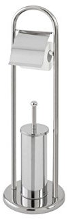 FERIDRAS 906001 Piantana Portarotolo e Portascopino, Cromo, 11x22x77 cm