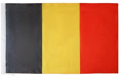 AZ FLAG Flagge Belgien 150x90 cm Belgische Leichtes Polyester Hohlsaum | Für innen und außen dekorative Flagge doppelte Nähte und verstärkte Kanten mit Masttunnel