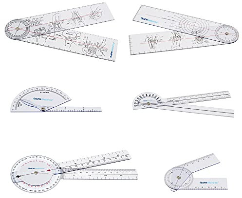 Winkelmesser | Goniometer aus Kunststoff, 6ER SET, mit verschiedenen Längen
