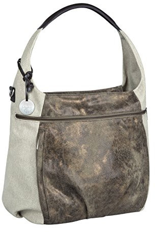 LÄSSIG Baby Wickeltasche Babytasche Stylische Tasche inkl. Wickelzubehör/Casual Hobo Bag olive / beige