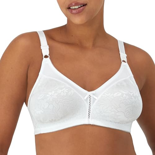 Bali Women's Double Support Spa Closure Wire-Free Bra, White, 38B