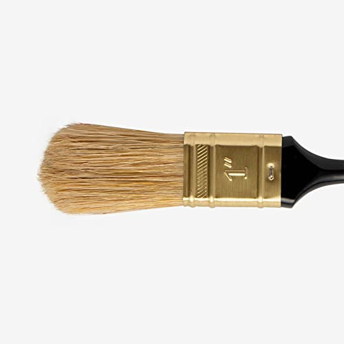 Bob Ross Ovale Pinsel 2,5 cm, Weiß, Tierhaare