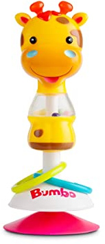 Juguete de Jirafa con Ventosa para Bebé - Ideal para fijarlo a Cualquier Superficie Lisa - Fomenta el Desarrollo Cognitivo, Sensorial y Motor del Bebé