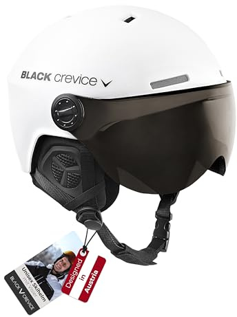 Black Crevice Skihelm mit Visier, Gstaad, BCR143921, weiß, Gr. M/L