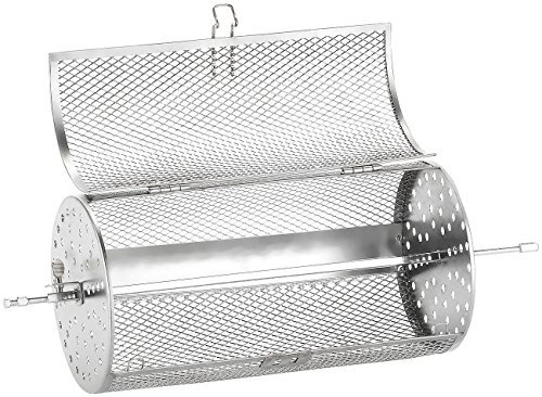 Rosenstein & Söhne Zubehör zu Heißluft Grillkorb: Grillkorb, rund, für Halogen-Konvektionsofen HK-14.l (für Backofen, Halogenofen oder Heißluftfritteuse, Schaschlik)