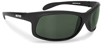 BERTONI Lunettes Sportives Polarisée Enveloppantes Coupe-Vent Pêche Ski Nautique Course - Mat Noir - en TPX Ultralight Flottant - P545A