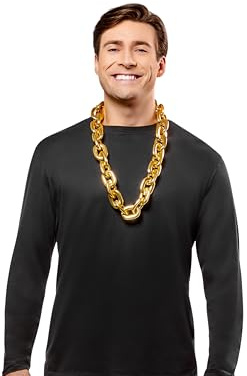 Gold Jumbo Chain Necklace (Pack of 1) - Eye-Catching Jewelry, Perfect Accessory for Parties, Music Festivals, Trendsetters, Fashionistas, or Gift Halloween