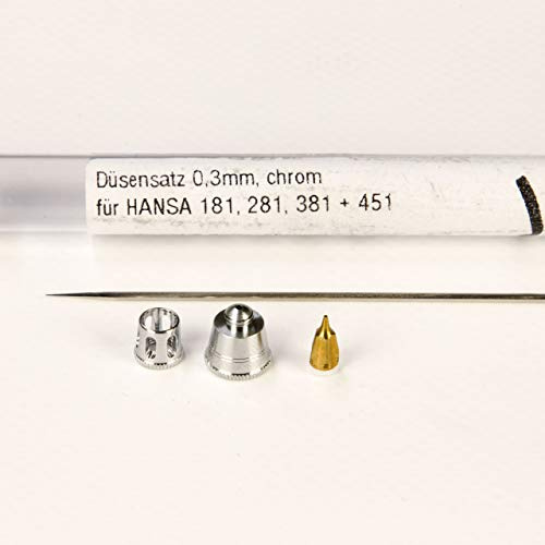 Harder & Steenbeck Düsensatz 0,3mm für Hansa 181/281/381/451 Chrom 218864