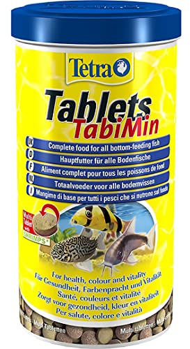Tetra Tablets TabiMin – Alimento en comprimidos para todos los peces de fondo, como siluros, lochas o barbos que buscan alimento en el sustrato, bote con 2050 comprimidos