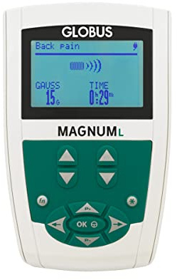 Globus | Magnum L, Magnetoterapia Domiciliare ad Alta Potenza | 8 Programmi per patologie più comuni: fratture, cervicali, dolori alla schiena, osteoporosi, artrosi, artrite ed epicondilite