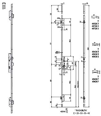 Cisa 1.49526.35.0 - C. metalica multitop pro f.p.n. e=35 de=85 sin cilindro