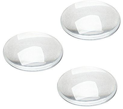 Dophee 30Pcs Crystal Clear Runde Cabochons Flache Rückseite Glaskuppel für DIY Schmuckherstellung 20mm