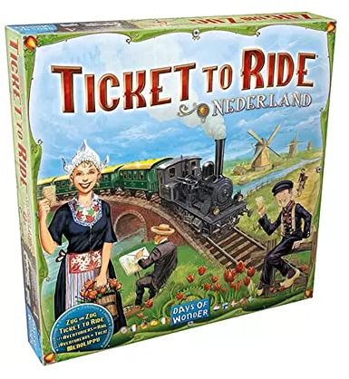Days of Wonder, Zug um Zug – Niederlande, Map-Erweiterung, Familienspiel, Brettspiel, 2-5 Spieler, Ab 8+ Jahren, 45+ Minuten, Deutsch, Mehrsprachig