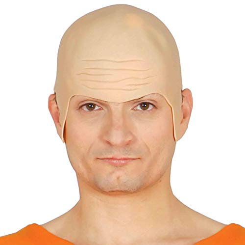 FIESTAS GUIRCA | Calva in Lattice Naturale (Taglia Unica) - Protesi per Costume da Monaco, Frate o Sacerdote - Accessorio Unisex per Feste in Maschera ed Eventi Religiosi - Adulto - Naturale