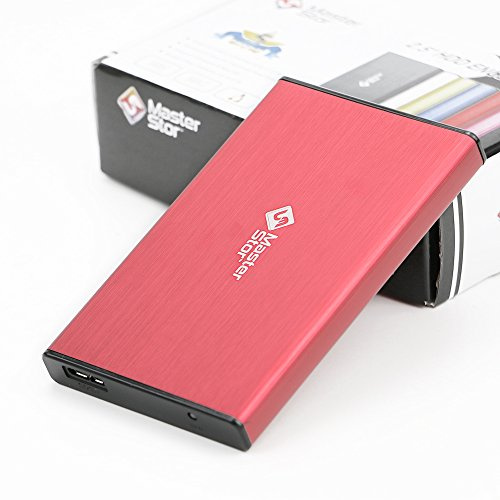 MasterStor 160GB EIN berühren Backup Portable schwer Fahren USB 3.0 SATA-superschnelle 2,5 Zoll Festplatte für Leptop Externe Festplatte- rot
