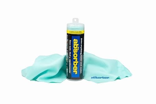 CleanTools The Absorber Synthetic Premium Drying Chamois Cloth for Car: Super Absorbent, Scratch-Free and Washable | 27-Inch x 17-Inch, Aqua| Discontinued| Replacement PN: 14946
