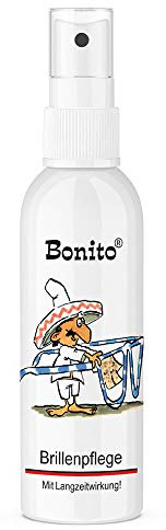Bonito Brillenpflege - Brillenpflege mit Antibeschlag- & Antistatik-Effekt - Natürlich & nachhaltig - Antibeschlagspray, Beschichtung, Brillenpflegespray - 100 ml Sprayflasche
