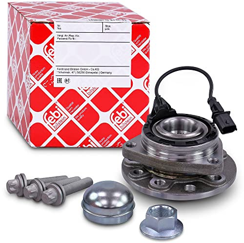febi bilstein 23377 Radlagersatz mit Radnabe und ABS-Sensor, 1 Stück | Kompatibel mit: CADILLAC BLS, BLS Wagon, FIAT CROMA, CROMA Kasten/Kombi, OPEL SIGNUM CC, VECTRA C, VECTRA C Caravan