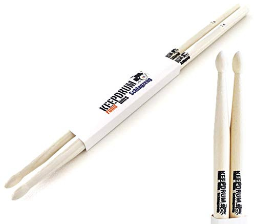 keepdrum 7A Hickory Schlagzeug-Stöcke Drumsticks 1 Paar