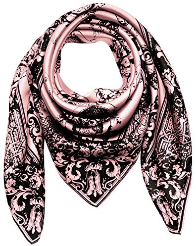 Lorenzo Cana Frauen Seidentuch aufwändig bedruckt Tuch 100% Seide 90 cm x 90 cm harmonische Farben Damentuch Schaltuch 89169
