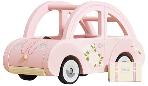 Le Toy Van - Wooden Daisylane Sophie's Car Accessories Play Set For Dolls Houses | Dolls House Furniture Sets - Suitable For Ages 3+,Pink
