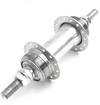 sourcing map Fahrrad Bahnnabe Hinterrad Nabe Set Achsen Ersatzteil Fahrradteile 90mm Abstand 28H Disc