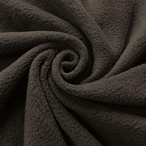 STOFFKONTOR Polar Fleece Stoff Meterware, Fleecestoff zum Nähen mit Antipilling Eigenschaften - Dunkelgrau