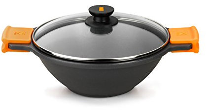 BRA Efficient Wok, Aluminio Fundido, Negro, 24 cm