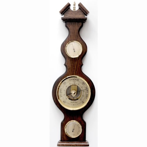 Barometer Thermometer and Hygrometer in Hand Crafted Solid Oak Surround